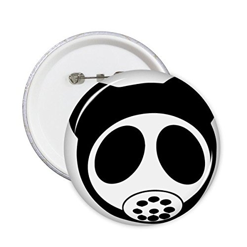 Broche ronde masque à gaz badge de décoration graphique haut de gamme