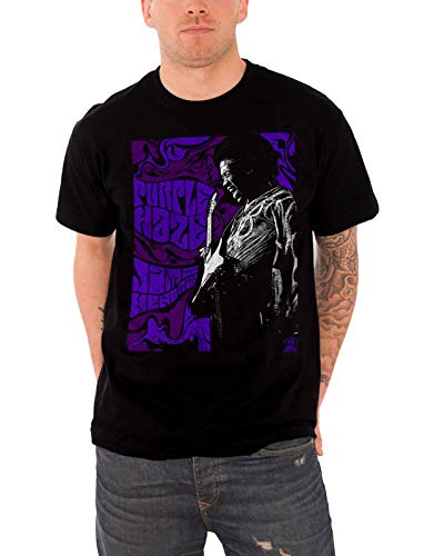 Jimi Hendrix T Shirt Homme Purple Haze Band of Gypsys Nouveau Officiel Noir Size XXL Cover