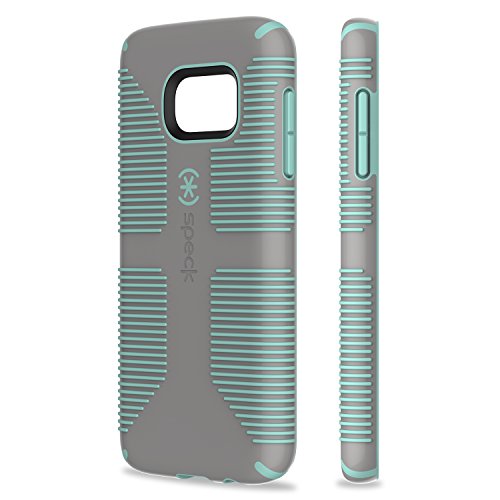 Speck Products Samsung Galaxy S7 Case, Candyshell Grip Case (Sand Grey/Aloe Green), Military-Grade Protective Case #TOP2
