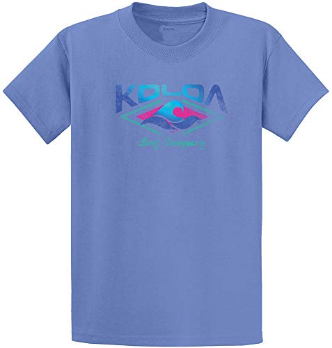 Koloa Surf Mens Distressed Jewel Tones Logo Heavy Cotton Tee