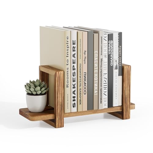 Yaoyiizy Adjustable Desktop Bookshelf Wooden Tabletop Bookshelf Small Desk Shelf for Home Living Room Class Dorm