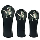 Fundas para palos de golf de piel sintética de dinosaurio, juego)