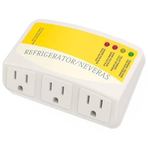 Refrigerator Surge Protector, CNAODUN Home Appliance 3 Outlet Power Surge Protector Voltage Brownout Outlet Suitable for PC/TV/Refrigerator 120V 15A(1 Pack) by cnaodun - Used condition - US$14.53
