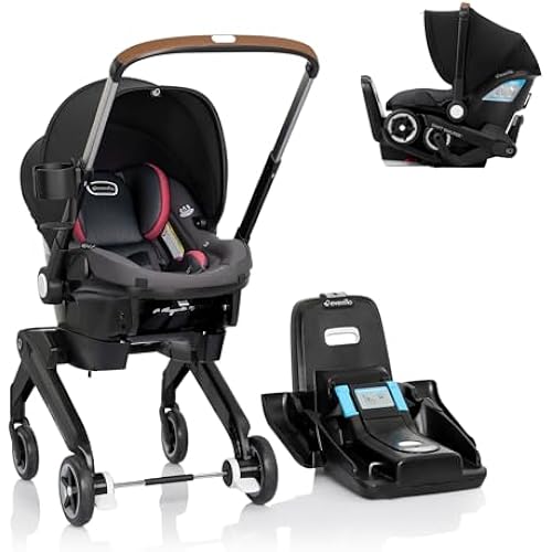 Evenflo Shyft DualRide Infant Car Seat and Stroller Combo with Carryall Storage (Sylva Pink)