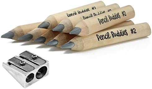 Short Fat Pencils for Beginners, Toddlers and Preschoolers, Jumbo Triangular Kids Pencils, 5MM Fat-Core, Sharpener Included, 8 Pack (Natural Wood)