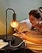 ONEWISH Industrial Table Lamp Set of 2 with USB C&A Charging Port, Stepless Dimmable Nightstand Bedside Lamps for Bedroom,Desk Lamps with 2700K Black Gradient Bulb for Reading Living Room,Office