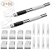 Produktbild Gafild Hobbymesser, 2 Set Skalpell Ersatzklingen Bastelmesser Hobbymesser Set Edelstahl Hopfenmesser für DIY Art Work Cutting, Caving, Skulptur mit 80 Ersatzklingen für Cutter