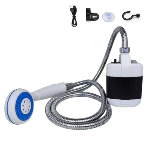 Portable Rechargeable Camping Shower Pump, 4000mAh Battery, 2026 New Outdoor Shower Head Sprayer, For Camping, Hiking, Travel, car washing, pet