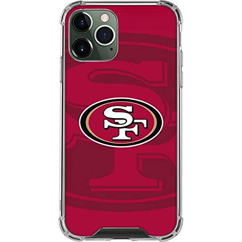 Skinit Clear Phone Case Compatible with iPhone 12 Pro Max - Officially Licensed NFL San Francisco 49ers Double Vision Design
