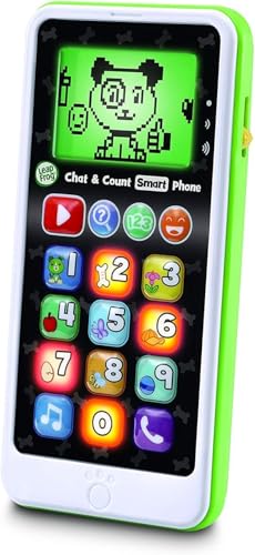Leapfrog Chat and Count Smart Phone, Scout, Kids Mobile Phone, Educational Toy, Baby Sensory Play, Gift for Children Aged 18 Months, 1, 2, 3, 4 Years, Multicolour