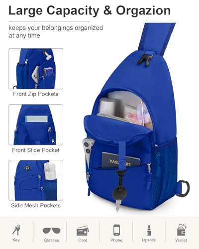 Image of Crossbody Bags for Women Men Trendy Sling Bag Bakpack Casual Chest Bag with Convertible Shoulder Strap steel Stainless Steel Paint