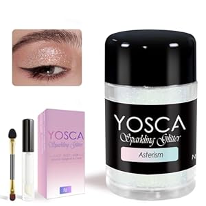 5g Sparkle Glitter Cosmetic Grade Iridescent White Makeup Glitter Loose Body Shimmer Powder for Glitter Eyeshadow Lip Face Paint Concert Festival Rave Accessorise – Asterism