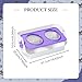 Leefasy Dog Bowls Cat Feeding Bowls Raised Food Dispenser Water Drinking Dish for Indoor Guard with Rack Pet Feeder Waterer, Purple