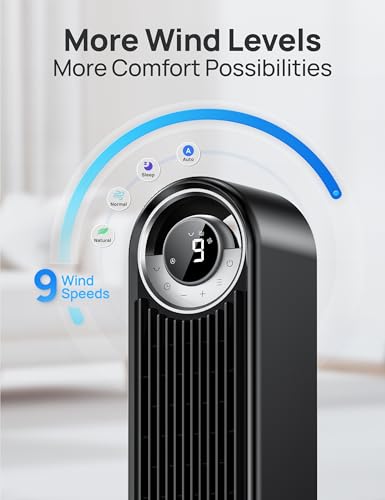 DREO 9-Speed Ultra-Quiet Tower Fan