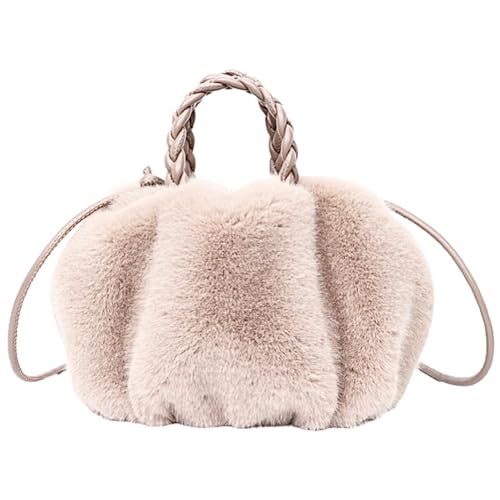 Cloud Shoulder Bag Furry Purse Fluffy Fuzzy Handbags for Women Plush Faux Fur Small Mini Bag for Autumn Winter