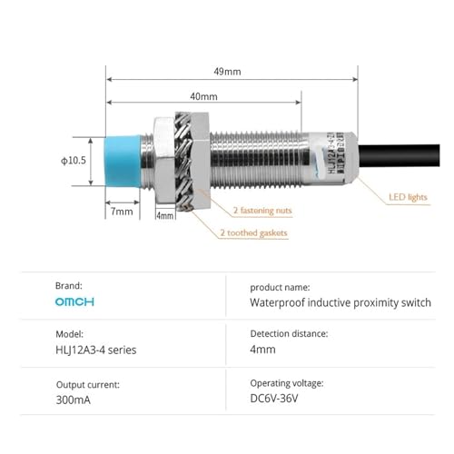 Interruptor de proximidad inductivo impermeable NPN de alta precisión 4mm 4