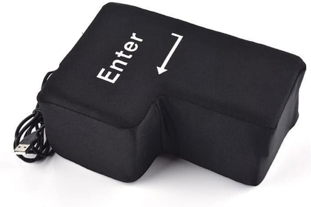 Enter Key Pillow Big Unbreakable USB Pillow Relax Nap Pillow for Home Office ...