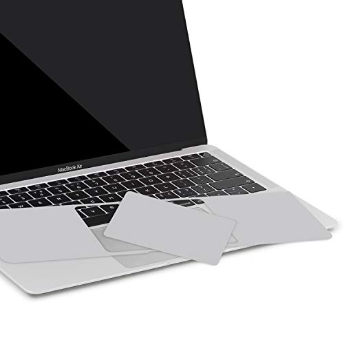 lention Funda para reposamanos Compatible con la Piel del MacBook 2018 2019 (13 Pulgadas, Modelo A1932), calcomanía Protectora con Protector de trackpad (Plateado)
