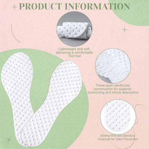 20 Pares Plantillas Desechables para Zapatos Mujer miniatura 3