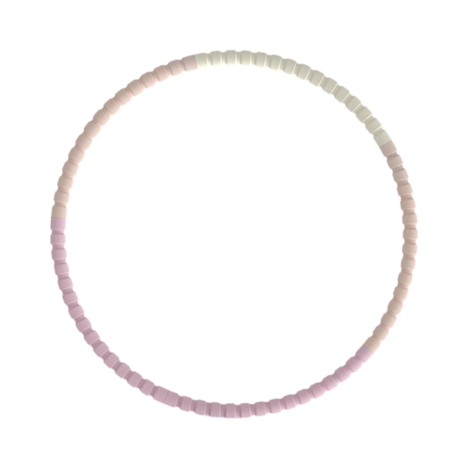 Fitness Hoop Kids Adults Workout Portable Exercise Hoop for Sports Home Legs Pink 5 Sections-image-49