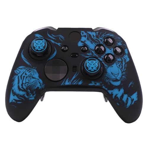Image of Tiger Controller Skin Compatible with Xbox Elite Series 2 Core Wireless Controller, RALAN Protector Case, Customised Thumb Grips Cap