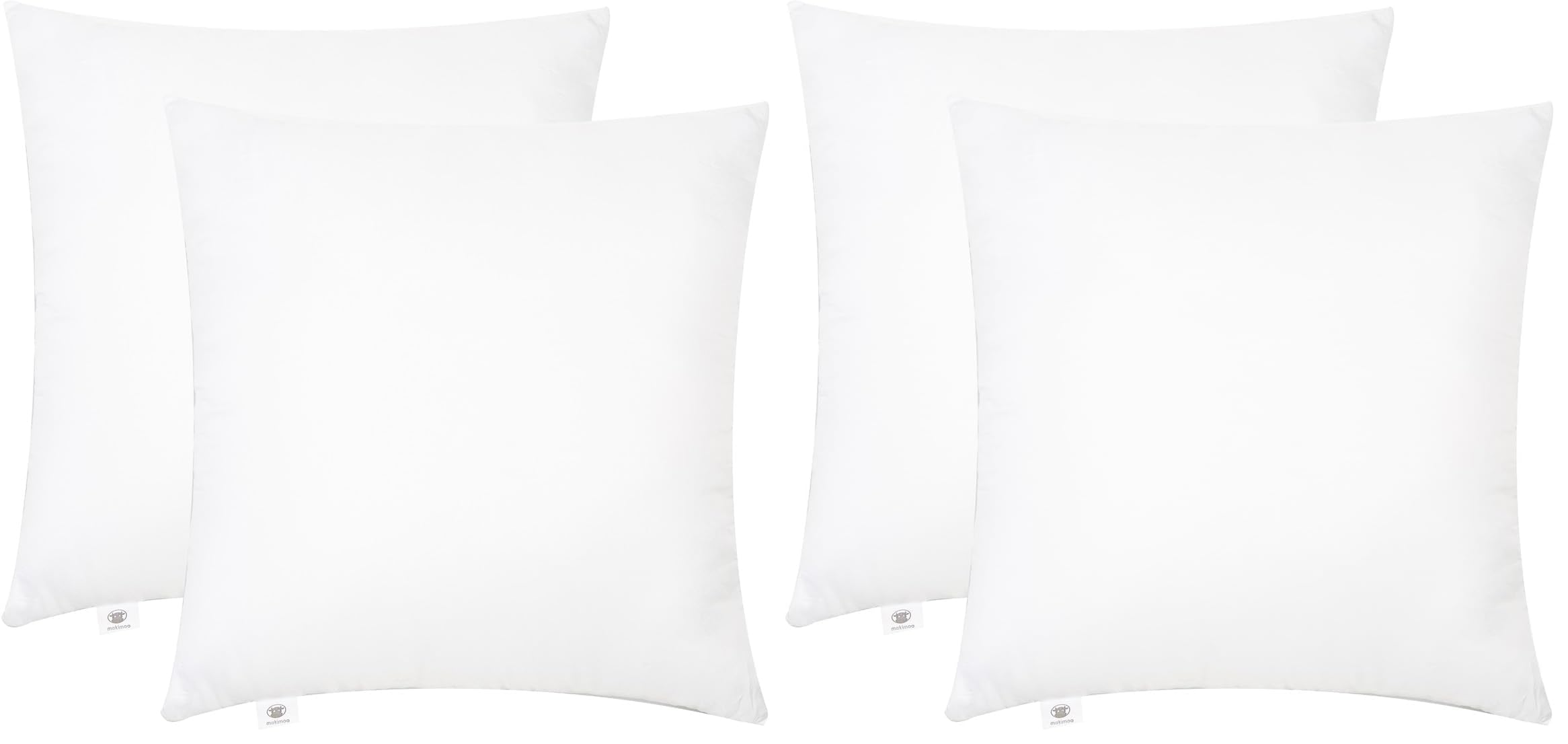 Lot de 4 coussins de garnissage 40x40 cm coussin à recouvrir blanc