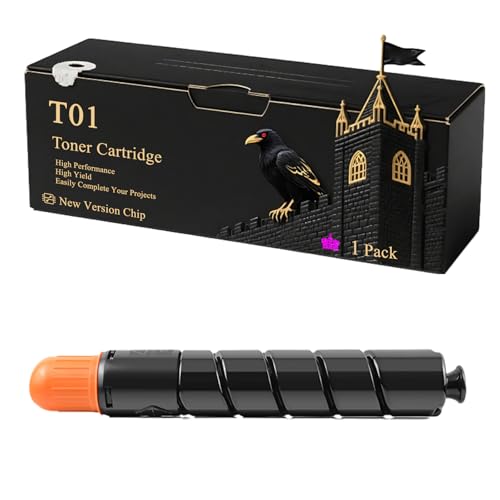 T01 Toner Cartridge Compatible for Canon ImagePRESS C600 C700 C800 Printers, With Chip, 56000 Pages, Vibrant Colours (1 Pack Magenta)