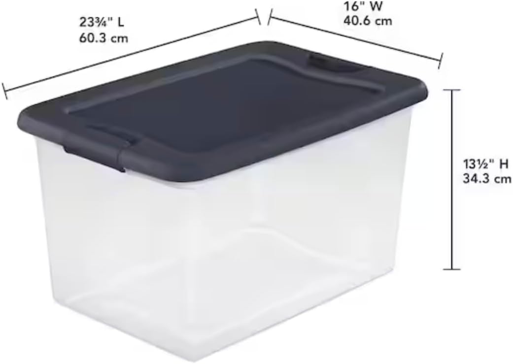 Clear 64-Quart Storage Box JI72982