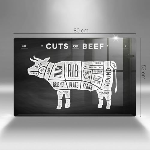 Planche à découper induction Wallfluent évite rayures protection plaque 80x52cm - 7