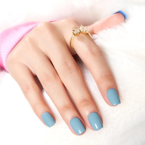 Nail Varnish, Ice Blue Nail Polish, 8ML Gel Nail Polish Quick Drying & Odorless Nail Gel No Need Lamp Non Toxic Odorless Nail Polish for Women and Girls - Image 3