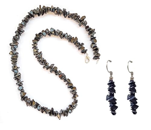 Joyería de plata de ley y pepitas de ónix negro de diseño exclusivo 1