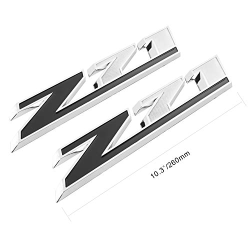 Image of Black Z71 Emblem 10.3inch Decal for GM Chevy Silverado Colorado GMC Sierra Tahoe Suburban (2Pack)