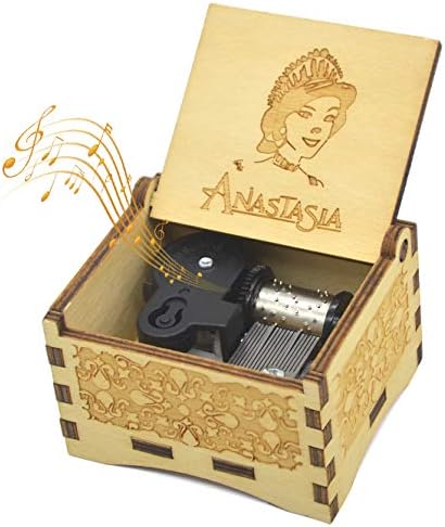 Sooharic Anastasia Music Box, Wind-up Mechanism, Unique Gifts/Collections, Antique Carved Musicial Box Crafts (Wind-up)