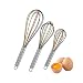3PCS Batidor Varillas Manual Set, Batidores de Cocina de Silicona, Batidor de Huevo de Silicona, Batidor de Globo Silicona, Manual Varillas de Batir, para Cocinar y Batir