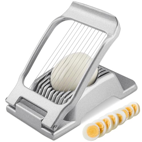 Produktfoto von BIBURY Eierschneider aus Edelstahl, Robuster Aluminium Schneider für Eier, Eischneidewerkzeug, Egg Slicer Einzeln…