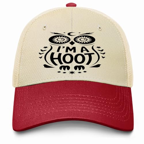 I'm A Hoot Owl Bird Lover Night Owl Pun Sarcastic Jokes Baseball Hat Camping
