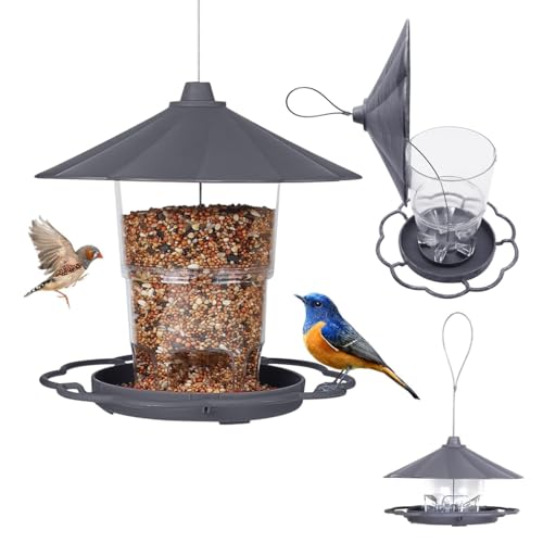 Mangeoire à oiseaux suspendue et pliable en bois résistant pour balcon