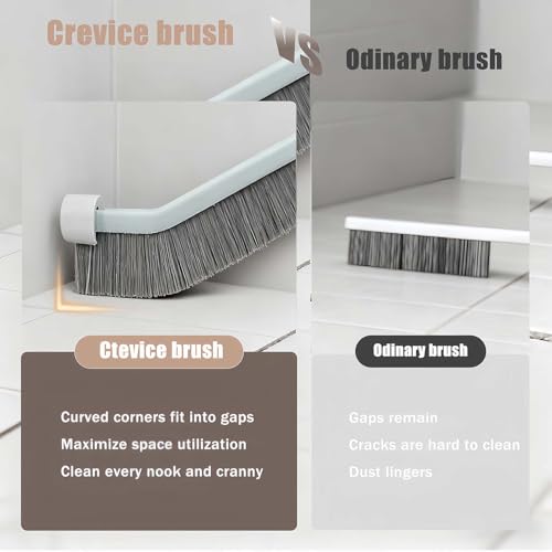 Image of 9-Piece Crevice Cleaning Brush Set, Hard Bristle Gap Scrubber Tools, Stiff Nylon Detail Brushes for Window Tracks, Bathroom Grout, Blenders & Kitchen Sink Detailing, Zero Cross-Contamination