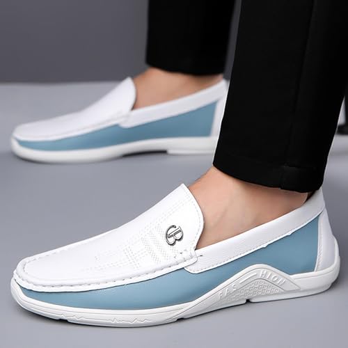 Nisza Fashion Men's Trendy Colorblocking Non-Slip Loafers, Comfortable Non-Slip Rubber Sole Casual Durable Walking Shoes,Business Style Shoes3