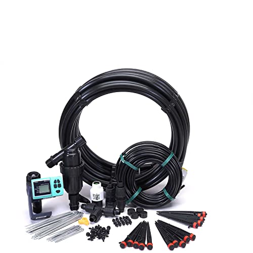 Automated Dripworks Premium/Customized Rose & Shrub Irrigation Kit for Watering Shrubs (with Timer) - Waters Upto 15 Rose Plants | Agricultural Grade Components | Trusted Brand Since 1991