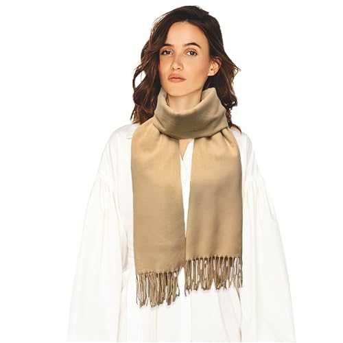 CBC Crown Women's Pashmina Shawl and Wrap, 78 x 26 inches, Soft Cashmere-like Feel Scarf, Black, Navy2