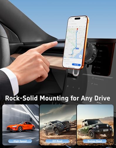 2026 Upgraded Car Phone Holder for Magsafe [125+ LB Strongest Suction & 3000gf Strongest Magnetic] 360° Adjustable Car Phone Mount, Phone Holders for Your Car for iPhone 17 Pro Max 16 15 14 13 12 Plus - image 6