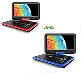 11.5' ieGeek Blue Portable DVD Player and 11.5' ieGeek Red Portable DVD Player