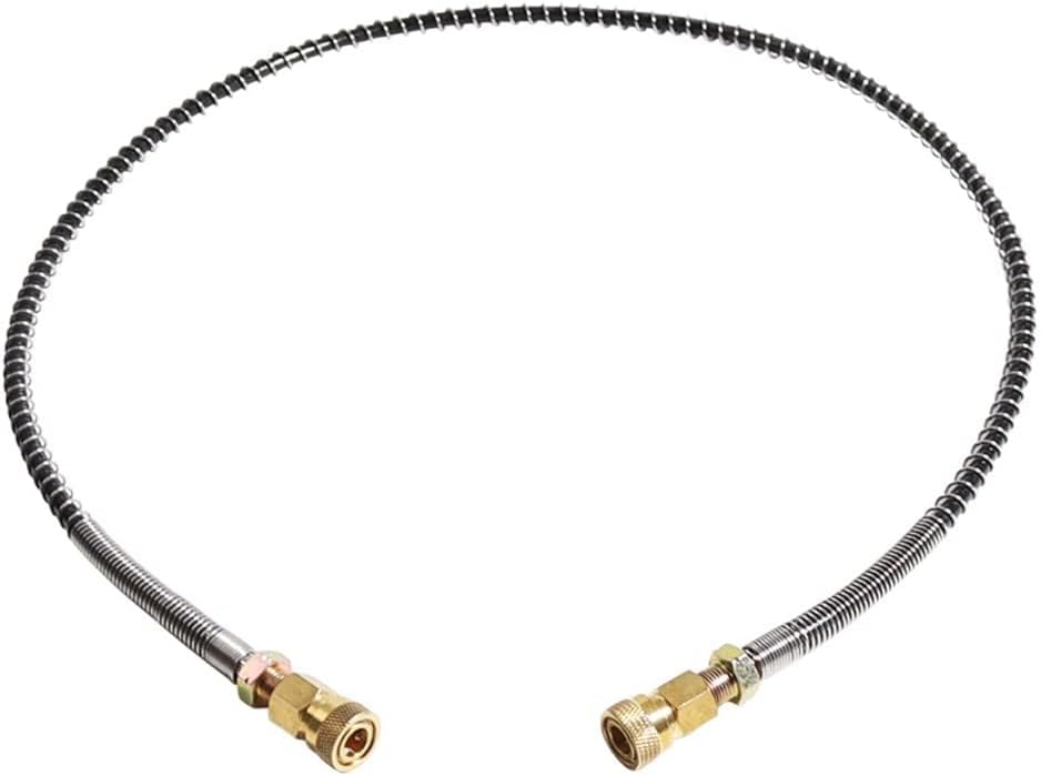 High Pressure Hose with Spring Wrapped 100cm Long PCP Pneumatics Air Refilling Pump Nylon Black Hose