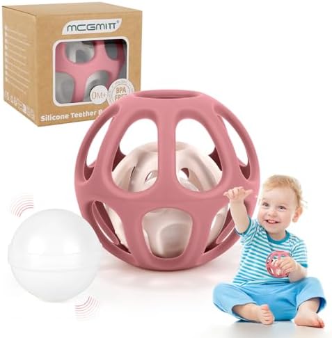 MCGMITT Juguete Mordedor Bebé Montessori 0-12 Meses, Sonajero de ...