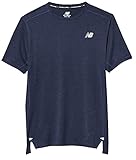 New Balance Men's Impact Run Short Sleeve, Eclipse Heather , Large