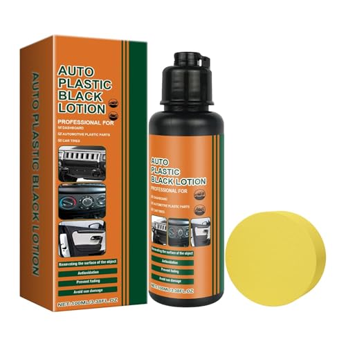 Restaurador para molduras negras de coche - Loción Reparadora Y Abrillantadora Interior 100 ml | Renovador De Molduras Negras Automóvil - para SUV sedán camioneta salpicadero panel de puerta consola