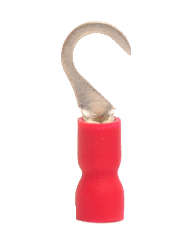 22-18 Awg Vinyl Insulated #6 Stud Hook Terminal (100/Pkg.)