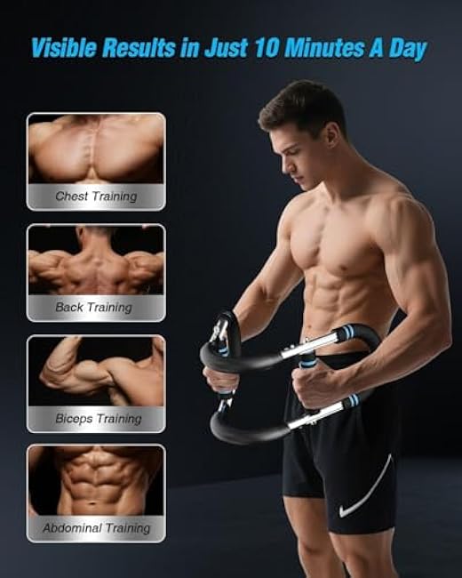 Twister Arm Trainer ¨C 20¨C60lb Adjustable Resistance Chest Workout Equipment ¨C Portable Chest Clip Trainer and Arm Exerciser for Visible Gains and Sculpted Muscle