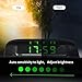 LGRFUXIN Car Digital Dashboard Clock, 12-24V Multifunctional Car Solar Powered LCD Clock with Time, Date, and Temperature Display Car Dashboard Clock,Black